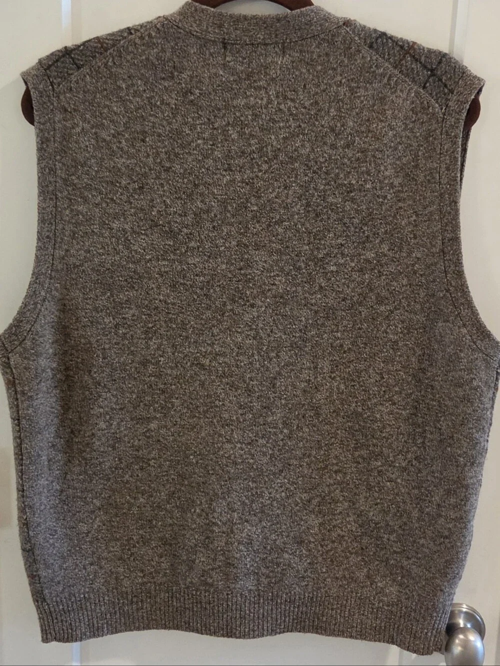 Vintage Brooks Brothers Lambswool Knit 5-Button Plaid Sweater Vest - Size Medium